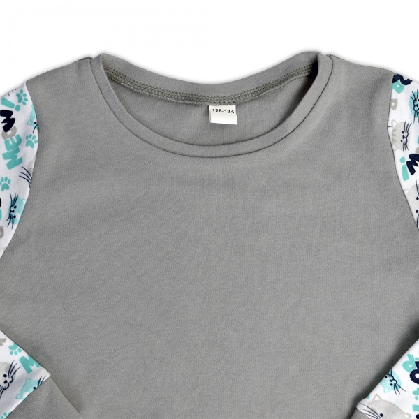 Піжама дитяча для хлопчиків WP Merchandise р.104–110 сірий із малюнком FWPPJP1CAT23GY110 