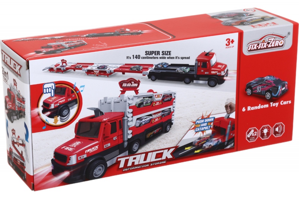 Вантажівка-транспортер XiaoBaiCai 2в1 4 машинки MC231263