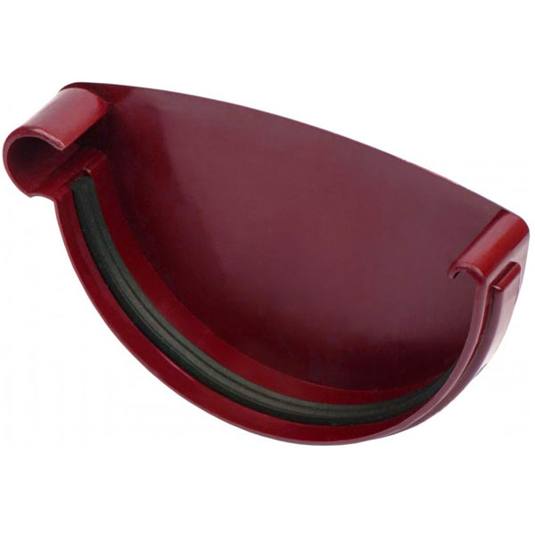 Заглушка желоба правая Giza 120 мм красный 