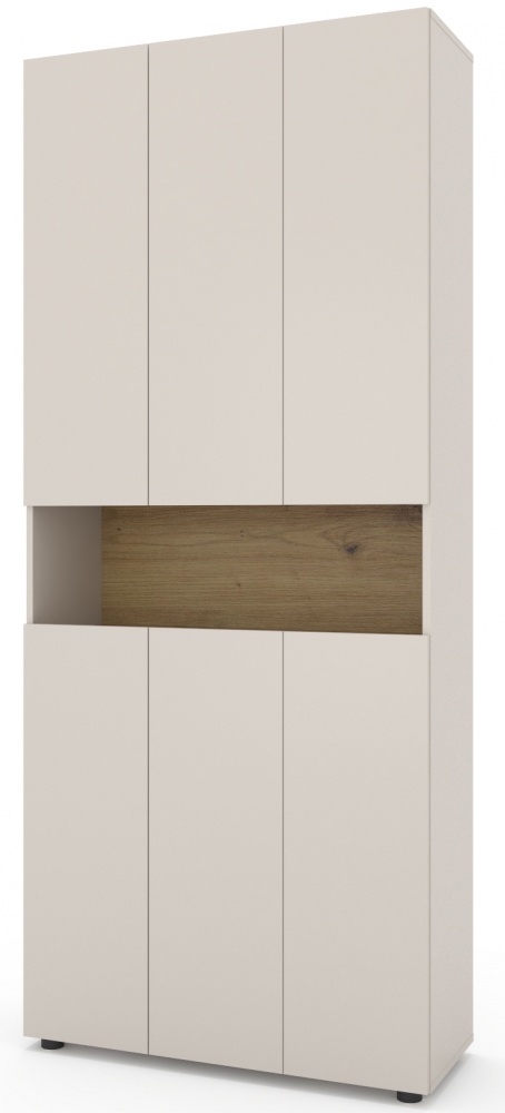 Шкаф Metkas Home MB001 6д ЛДСП 2130х900х350 мм кашемир / дуб артизан / кашемир
