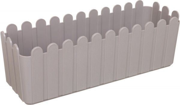 Ящик балконный Алеана со вставкой 49x16,5 см прямоугольный какао 