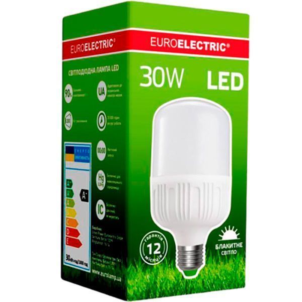 Лампа светодиодная Eurolamp Plastic 50 Вт T120 матовая E40 220 В 6500 К 