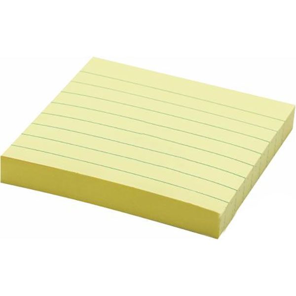 Стикер-закладка 75x75 мм 100 шт. желтый в линию Optima®