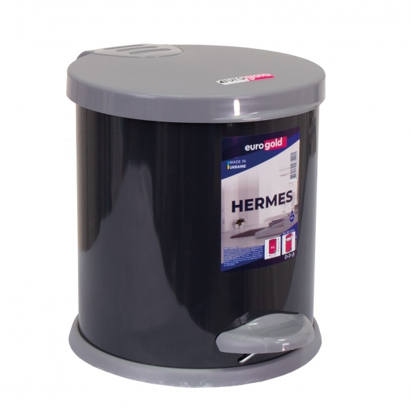 Відро з педаллю Eurogold HERMES 4 л антрацит 801304