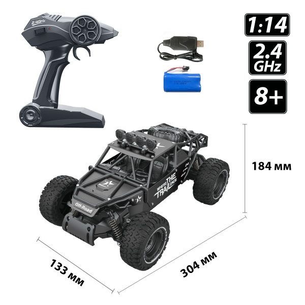 Автомобиль на р/у Sulong Toys OFF-ROAD CRAWLER RACE black 1:14