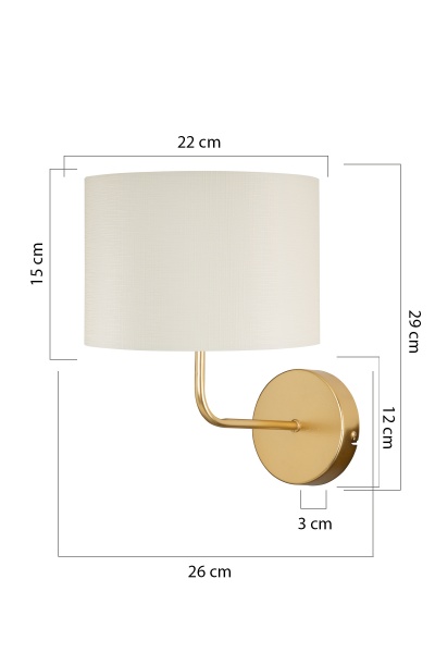 Бра Luna Nora 1x60 Вт E27 золотий MDL.4807 