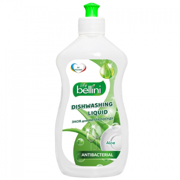 Средство для ручного мытья посуды BELLINI LIFE с ароматом алоэ 0,5л
