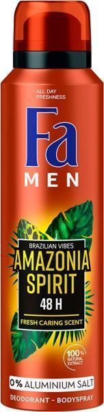 Дезодорант для чоловіків Fa Ритми Бразилії Amazonia Spirit 0% солей алюмінію 150 мл