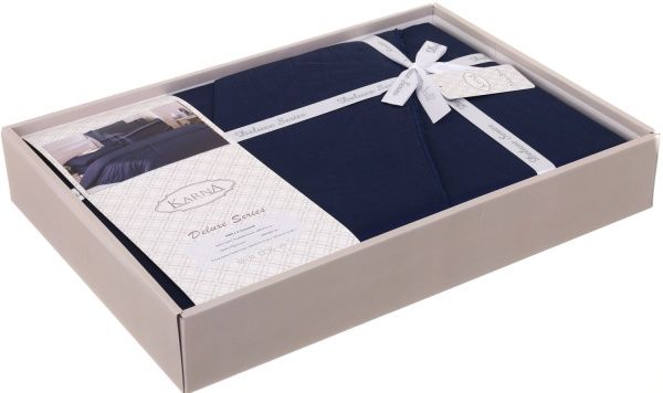 Комплект постельного белья Loft 2 темно-синий Karna 