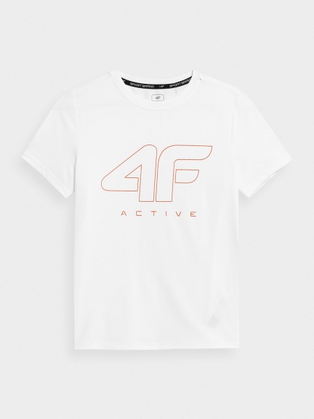 Футболка 4F TSHIRT FNK M166 4FJSS23TFTSM166-10S р.134/140 белый
