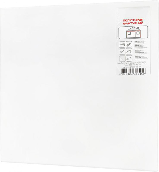 Лист гладкий прозрачный ТОМО design 500x500x4 мм