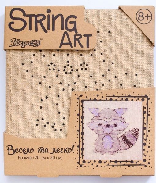 Набор для творчества Стринг-арт Енот 1 вересня 