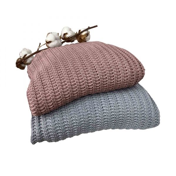 Плед Cotton Темно-розовый 130x170 см La Nuit 