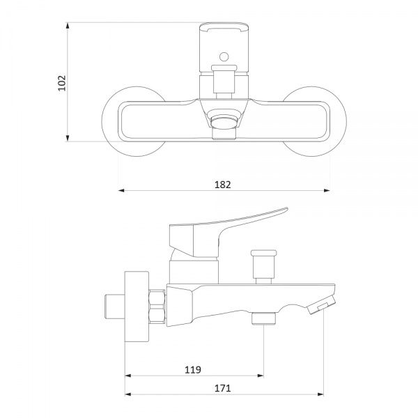 Смеситель для ванны/душа Damixa Apollo 221000000