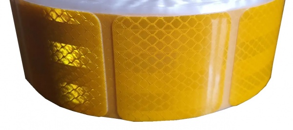 Стрічка світловідбивна Expert Fix самоклеюча жовта 50x50 мм (6 шт./уп.)