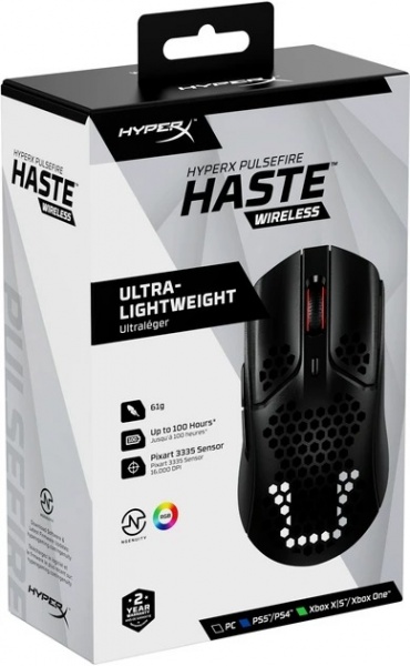 Миша HyperX Pulsefire Haste Wireless black (4P5D7AA) 
