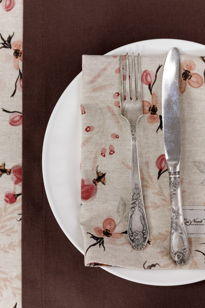 Раннер Шиповник 40x140 см кофейный/коричневый La Nuit