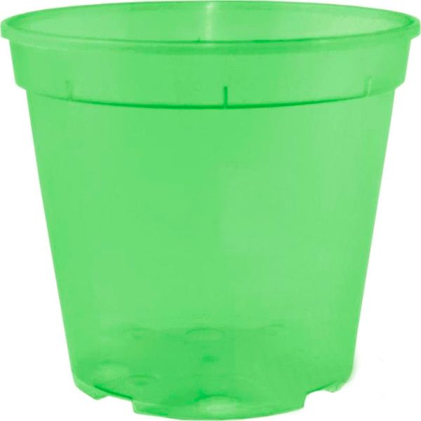 Горщик дренажний Алеана круглий 1,06л салатовий прозорий (114071) 
