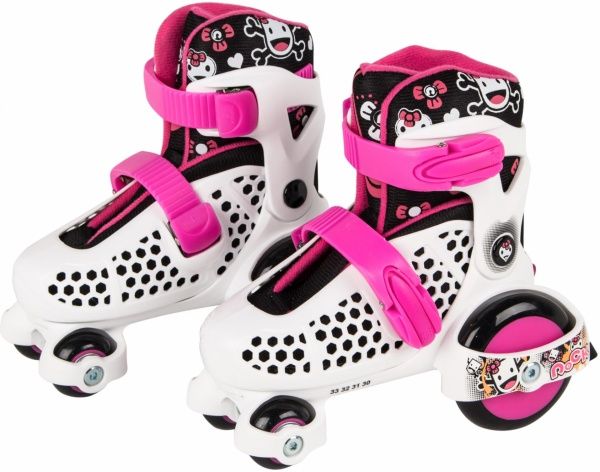 Роликові ковзани GW-169HB-01 р. 30-33 білийрожевий