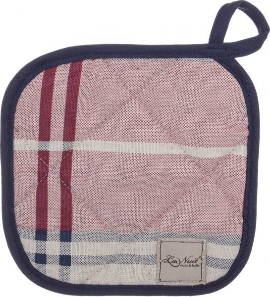 Прихватка Шарлота клітинка 20x20 см біло-червоно-синій La Nuit 