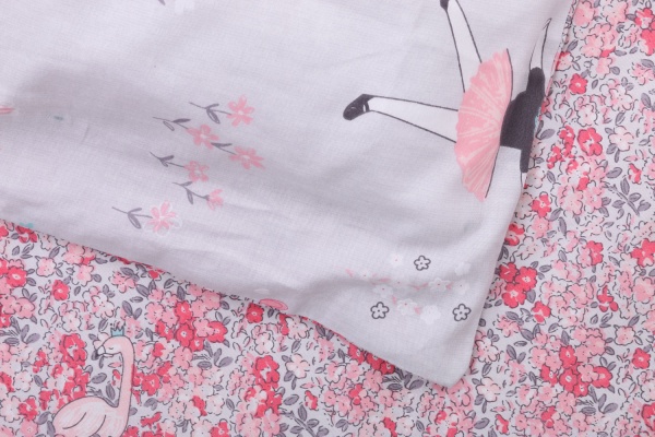 Комплект постельного белья NANTONG розовый с рисунком