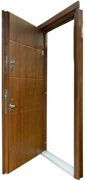 Дверь входная Булат Термо House-703 уличная дуб бронзовый 2050x850 мм левая