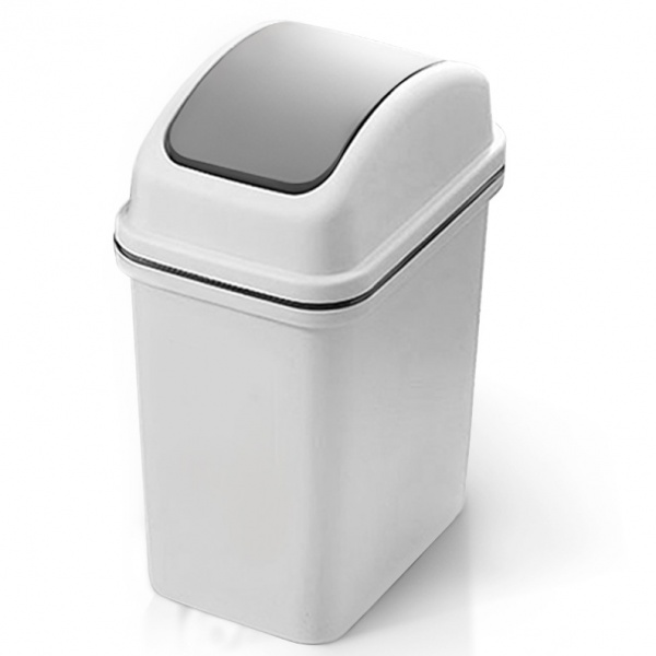 Ведро со съемной крышкой MVM 10 л серый BIN-12 10L GRAY