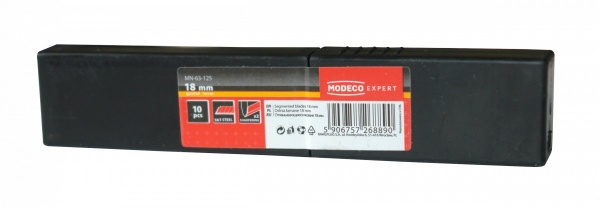 Набор лезвий Modeco 18 мм 10 шт Expert MN-63-125
