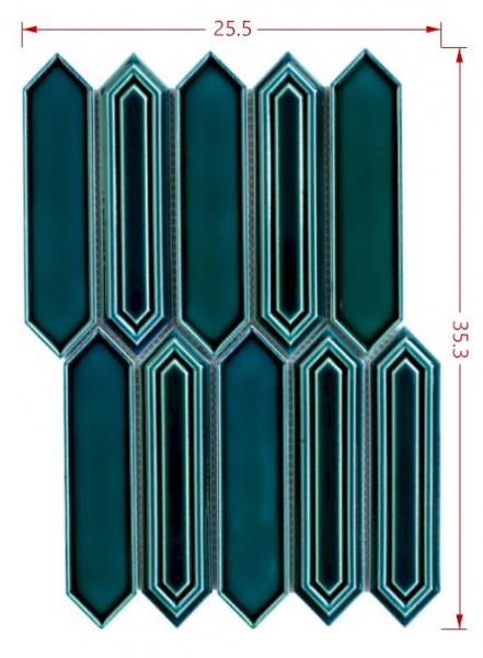 Плитка Intermatex SEVILLA AZUL GLOSS 35,3х25,5 см 