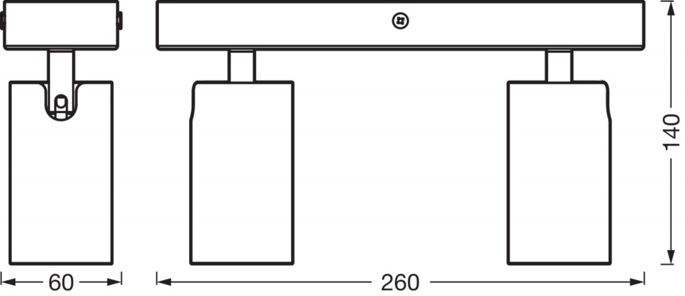 Спот Ledvance Octagon 2x3,4 Вт GU10 чорний