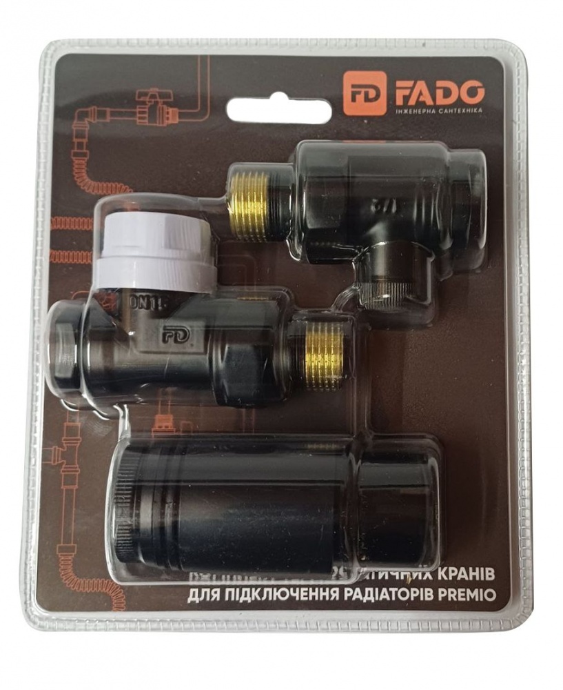 Комплект термостатических кранов радиаторный FADO S.r.l Premio 1/2