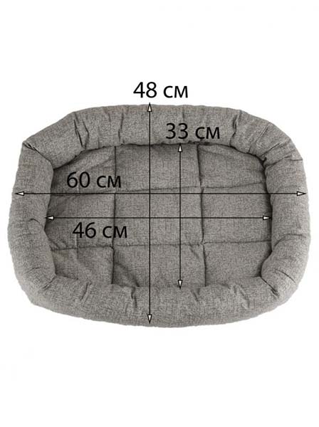 Лежак FX home Хіт сірий 60х48х10 см