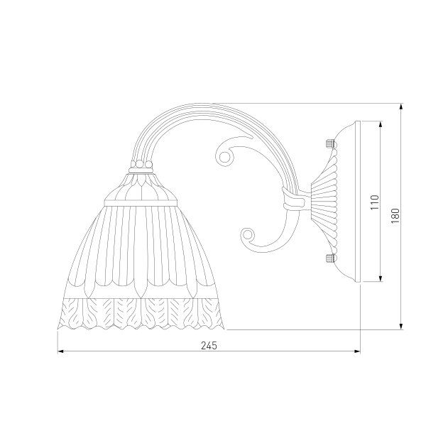 Бра Strotskis Campina 1x60 Вт E27 белый/золото 60107/1 