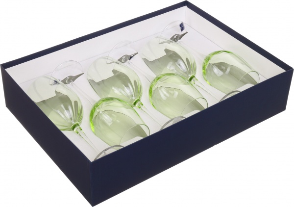 Набор бокалов для вина Monalisa Allegria Green 470 мл 6 шт. Vema 