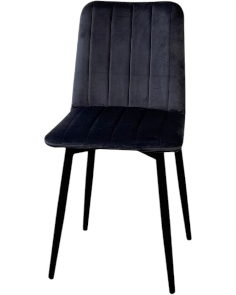 Стілець TWINSANN Міо 450x600x830 мм (ніжки конусні метал) сірий / чорний