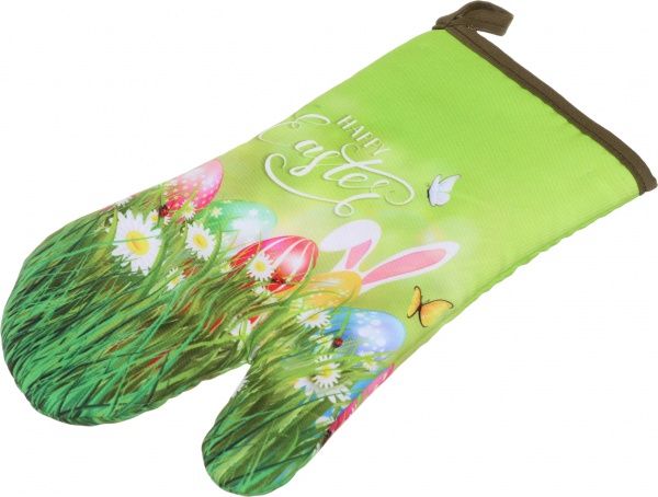 Набор кухонный Happy Easter зеленый с рисунком Галерея льна 