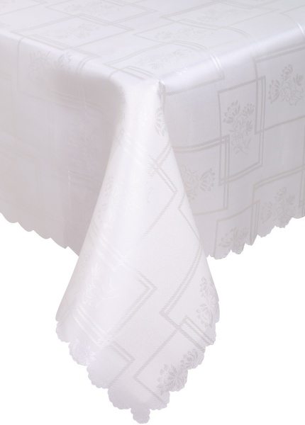 Скатерть Dertsiz круглая d160 кремовый Karna 