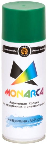 Краска MONARCA аэрозольная универсальная RAL 6002 лиственно-зеленый глянец 270 г