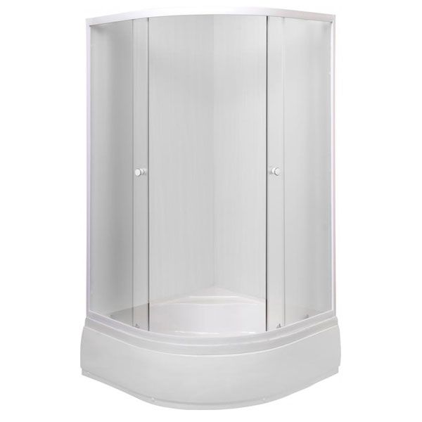 Душевая кабина King Sun Eko-165 1000x1000x1950 профиль белый, стекло мат.