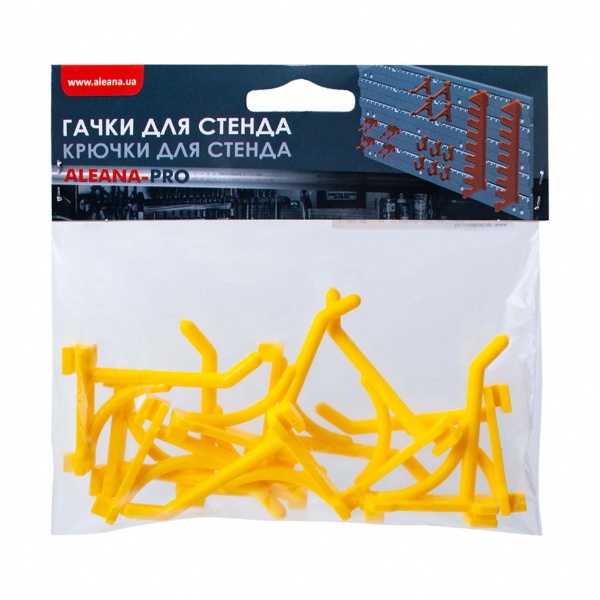Крючок большой 12х40х60 мм 10 шт. темно-желтый Алеана 127051