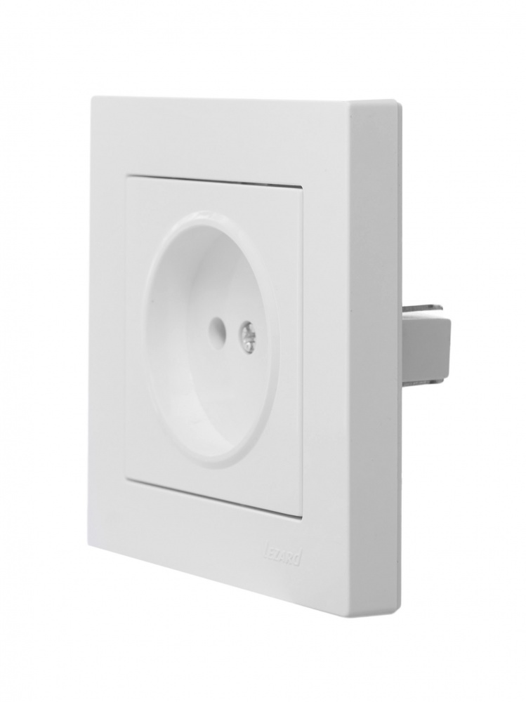 Розетка 1 без заземлення Lezard Vesna IP20 білий 742-0288-121B