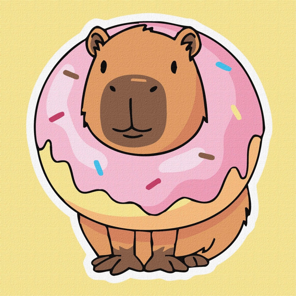 Картина по номерам Милая капибара ©art_selena_ua Ideyka