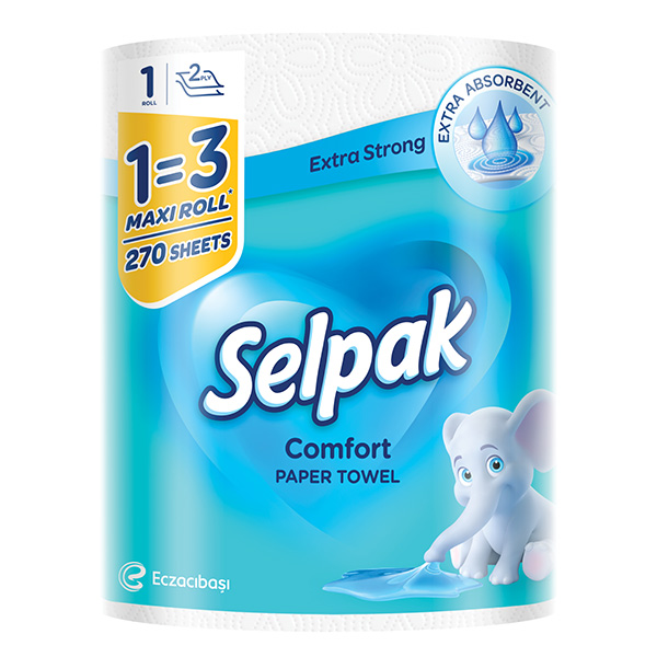Бумажные полотенца Selpak Comfort MAXI двухслойная 1 шт.