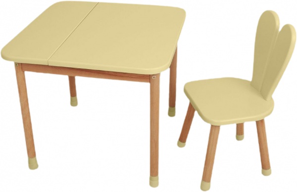 Набор ArinWOOD Зайка Box (стол + стул) слоновая кость 04-025BEIGE-BOX 