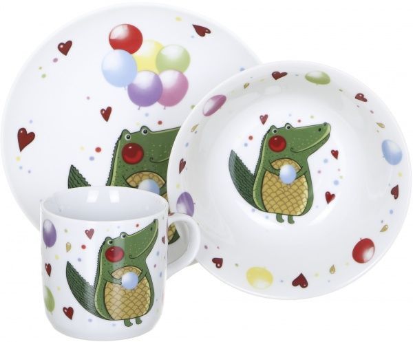 Набор детской посуды Crocodile 3 предмета