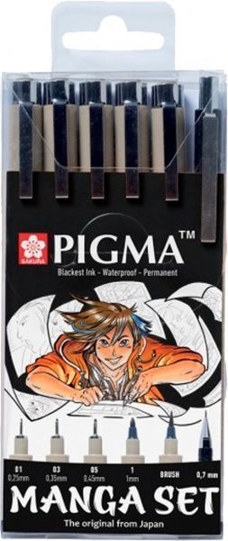 Набор линеров Sakura PIGMA TOOL SET 6 штук POXSDKMAN6 