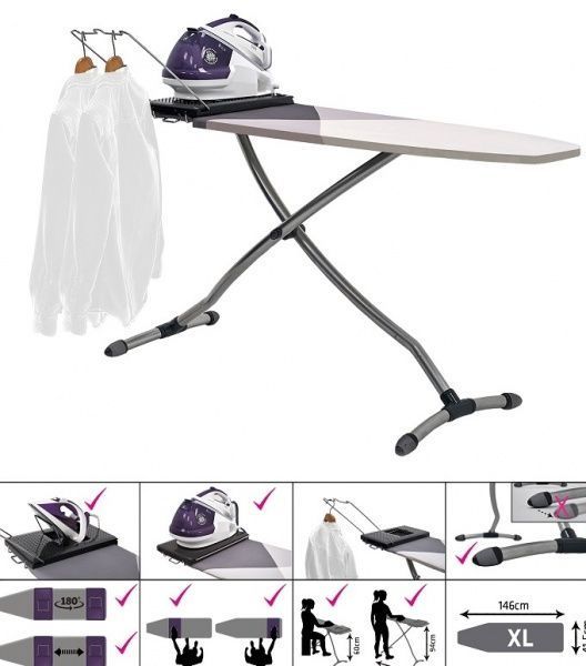 Прасувальна дошка PRIMANOVA VERA сіра 