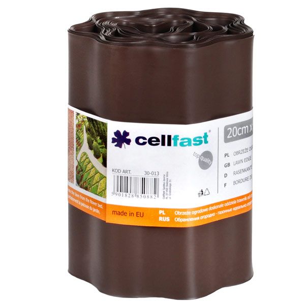 Бордюр газонний Cellfast  коричневий 20х9