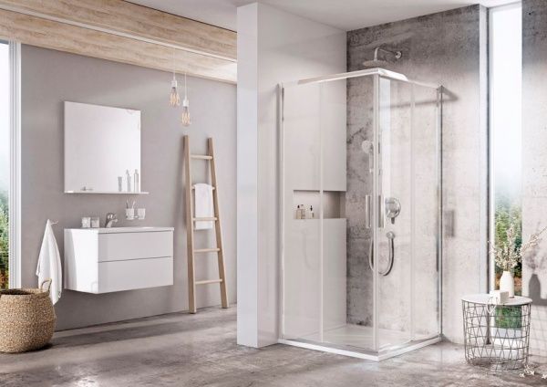 Душевая кабина Ravak Blix Slim BLSRV2-90 полированный алюминий Transparent