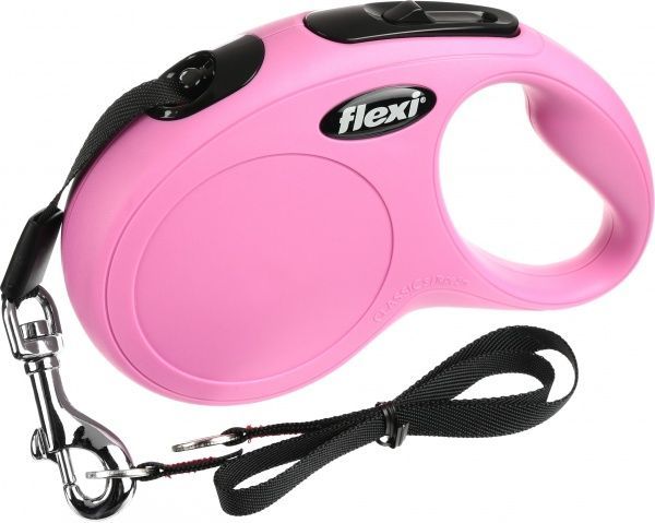 Поводок-рулетка FLEXI Classic S розовый до 15 кг 5 м
